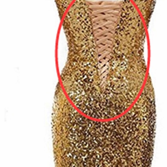 Sparkly Mermaid Strapless Evening Prom Dress - Picture 2 of 4